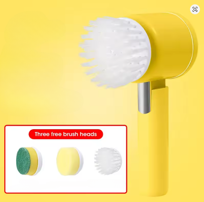 מברשת ניקוי חשמלית אלחוטית + 5 ראשים מתחלפים